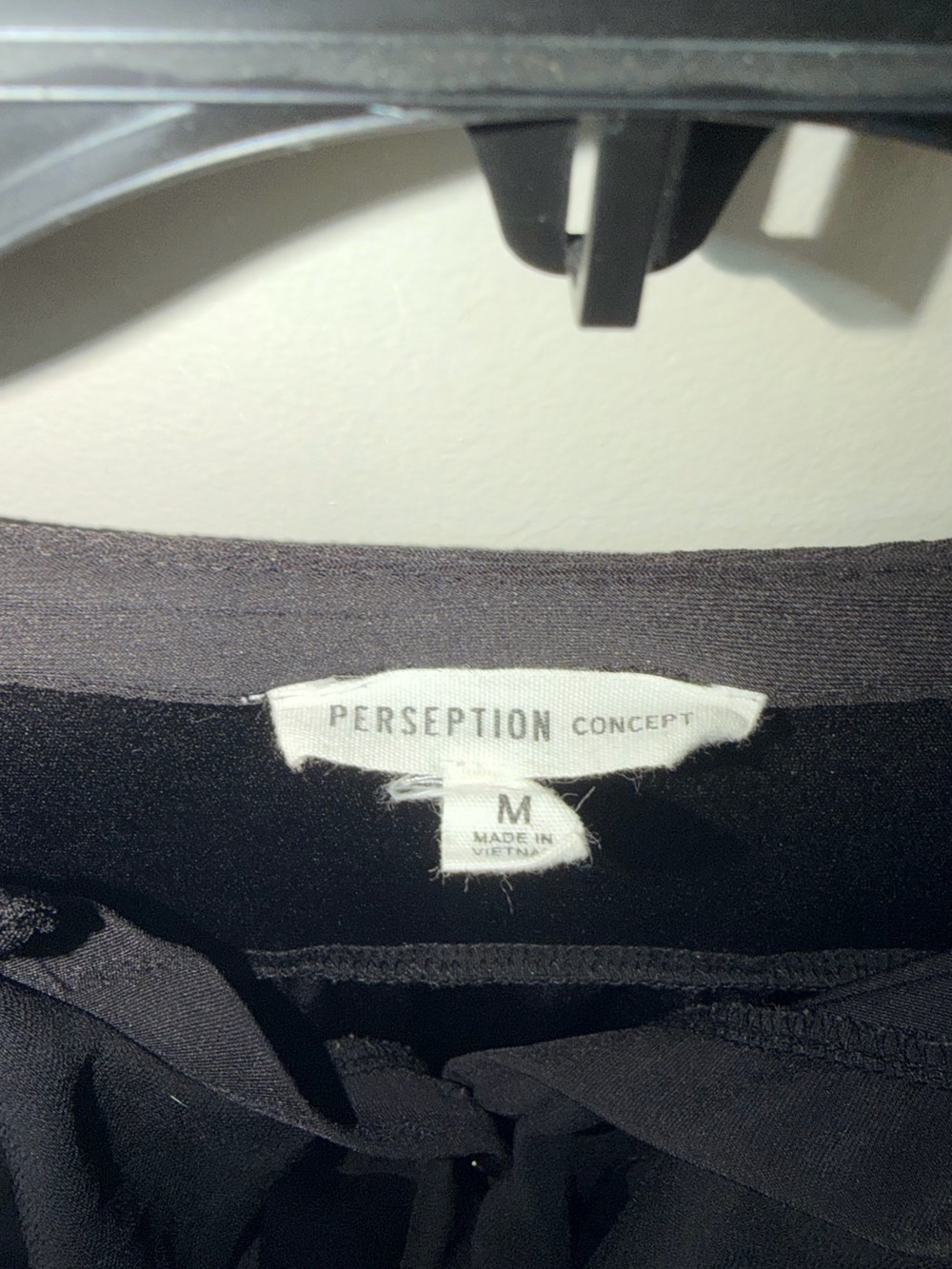PerSeption Concept Black Ruffle-Front Button Blouse - Picture 3 of 3